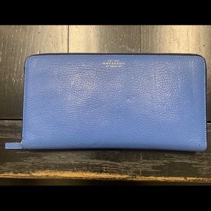 Smythson of Bond Street Panama Zip Travel Wallet